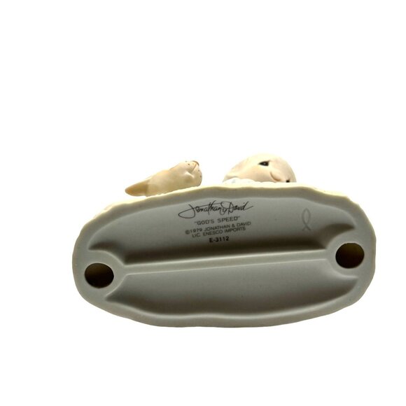 Precious Moments "God's Speed" Figurine 1979 Jonathan & David E-3112 - Picture 5 of 5